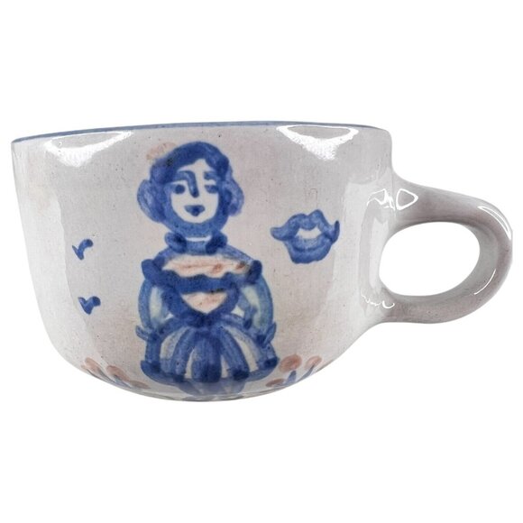 M A Hadley Other - M A Hadley Pottery Farmers Wife Cup THE END Coffee Mug Signed Farm Country Scene